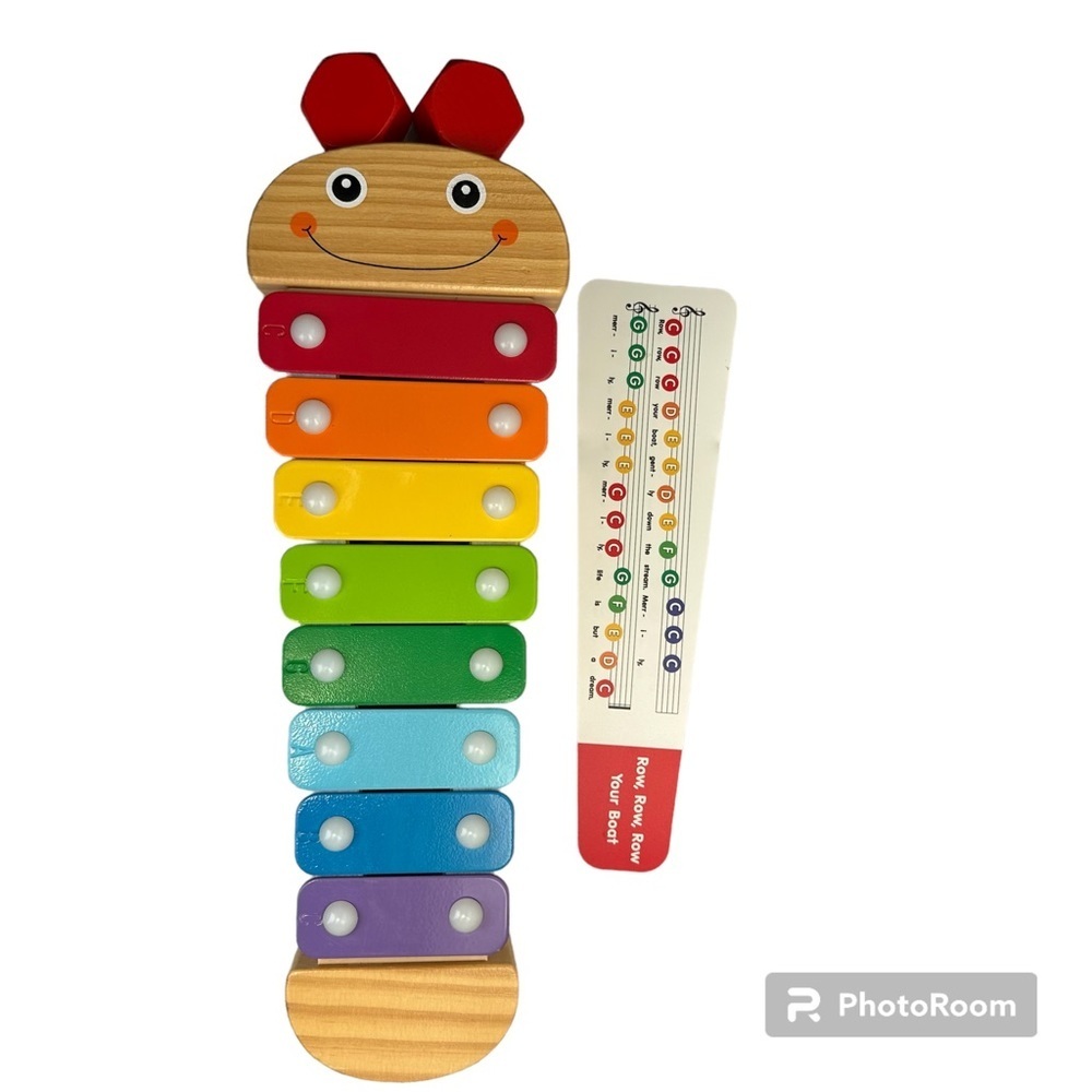 Melissa & Doug Caterpillar Rainbow Color Xylophone With Instructional Card